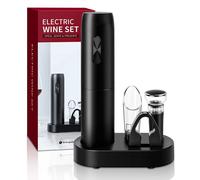 Set Apribottiglie Elettrico con Base di Ricarica Cavatappi Automatico con V1967