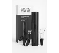 Set Apribottiglie Elettrico per Vino 4 in 1 - Apribottiglie Automatico, Tagliacapsule, Beccuccio Versatore, Tappo Sottovuoto - Elegante Design Nero Opaco