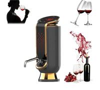 Set Apribottiglie Elettrico per Vino, Distributore E Decanter Ricaricabile con Pannello Touch, Dosaggio Regolabile 8 Ml E Pressione del Vuoto -50 Kpa per Feste in Famiglia E Amanti del Vino,Nero
