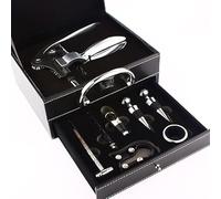 Set apribottiglie multifunzione con logo creativo in acciaio inox, per gli amanti del vino, regalo per casa, cucina, feste, bar, matrimoni (C)