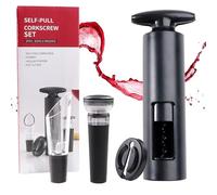 Set apribottiglie per vino 4 Pezzi Cavatappi Manuale Set Cavatappi professionale con tagliacapsule, versatore per vino e tappo sottovuoto, apribottiglie per vacanze, feste, casa, ristorante, bar