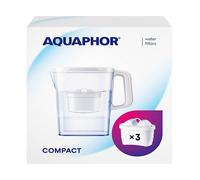 Set Aquaphor Filtro Acqua Caraffa Compact Bianco Inclusi 3 Maxfor+ Filtri Acqua