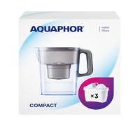 Set Aquaphor Filtro Acqua Caraffa Compact Grigio Inclusi 3 Filtro Maxfor+ , 200L