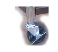 Set Archimede Light - 4 ruote per librerie - metallo e plastica - cromato - Sere