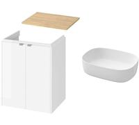 Set armadietto Cersanit Ovida S1058-002, lavabo Cersanit City K35-109, S590-122