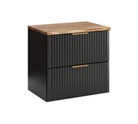 Set armadietto Comad Adel Black ADEL BLACK 82-60-B-2S, piano sopra armadietto Comad Nature Wotan NATURE WOTAN 89-60-46 M