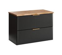 Set armadietto Comad Adel Black ADEL BLACK 82-80-B-2S, piano sopra armadietto Comad Nature Wotan NATURE WOTAN 89-80-46 M