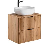 Set armadietto Comad Adel Oak ADEL OAK 82-60-B-2S, lavabo Comad Smile UM-6252SMILE40DP, BLAT UN. 89-60-B WOTAN