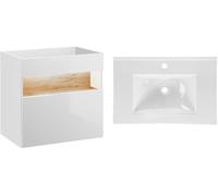 Set armadietto Comad Bahama White BAHAMAWHITE820FSC, lavabo Comad Lava UM-CFP LAVA 60D