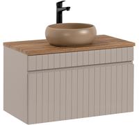 Set armadietto Comad Iconic Cashmere ICONIC CASHMERE 82-80-D-1S, lavabo Comad Wiki UN-WIKI-MC, BLAT 89-80-A OAK COAST EVOKE
