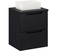 Set armadietto Comad Nova Black NOVA BLACK D2 82-50-2S, lavabo Comad Gaja UN-GAJA35-SW 78570A(35), NOVA BLACK B 89-50