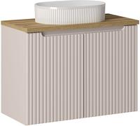 Set armadietto Comad Nova Cashmere NOVA CASHMERE 82-80-2D, lavabo Comad Beyond BEYOND 5 WHITE ( E-6564 ), NOVA OAK A 89-80