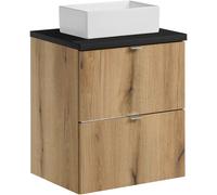 Set armadietto Comad Nova Oak NOVA OAK A 82-50-2S, lavabo Comad Gaja UN-GAJA35-SW 78570A(35), NOVA BLACK B 89-50