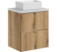 Set armadietto Comad Nova Oak NOVA OAK A 82-50-2S, lavabo Comad Gaja UN-GAJA35-SW 78570A(35), NOVA WHITE 89-50