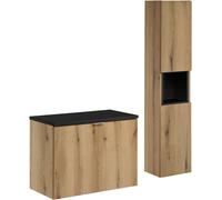 Set armadietto Comad Nova Oak NOVA OAK A 82-80-2D, armadietto Comad Nova Oak NOVA OAK A 80-03-2D(W80-01A), NOVA BLACK B 89-80, NOVA BLACK A 83-27-Q(W83-04D)
