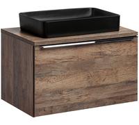 Set armadietto Comad Sante Fe Oak SANTA FE OAK 82-80-A-2S, lavabo Comad Slim 2 UM-6275SLIM60BLACKDP, SANTA FE OAK89-080-A