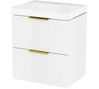 Set armadietto Excellent Blanko MLEX.6301.490.WH, lavabo Excellent Blanko CENL.6317.500.WH, MLEX.6303.SET.GL