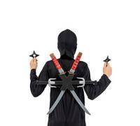 Set armi ninja halloween con spade, pugnali e accessori