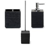Set arredo bagno Gedy Quadrotto nero QU33-81-98