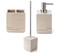 Set arredo bagno Gedy Quadrotto tortora QU33-81-98