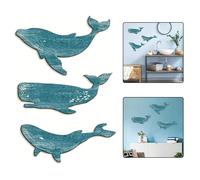 Set arte da parete tre pezzi balena e per squalo per migliorare l'estetica della
