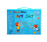 ()Set artistico da 208 pezzi: colori vivaci, resistenti, ecologici - include pastelli a olio, matite