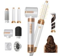 Set asciugacapelli Air Styling 7 in 1, spazzola calda da 60.000 giri/min, arricciacapelli automatico, spazzola lisciante per capelli lisci, pettine a rullo per volume delle radici e capelli ricci, sty
