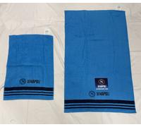 Set Asciugamani 1+1 Bagno Ssc Napoli Spugna Cotone Ufficiale Originale Calcio