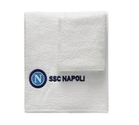 Set asciugamani 1 Viso + 1 ospite Ssc Napoli Ufficiale spugna Cotone 100% bianco