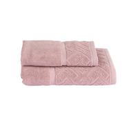 Set asciugamani bagno completo 1+1 LE SPUGNE PREGIATE viso + ospite 100% cotone