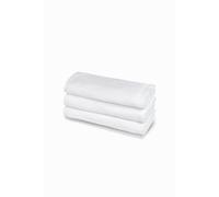 Set Asciugamani Bagno in Spugna 100% Cotone, 3 Ospiti/Bidet, Confezione da 3 Pezzi, cm.40x60, 450 gr/mq Doppio Ritorto, Ideali per B&B e Hotel, Resistente ai Lavaggi Frequenti, Bianco, Linea Comfort