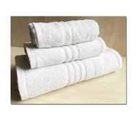 Set asciugamani bianco in spugna hotel b&b spa Completo tre asciugamani NZG