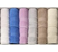 Set Asciugamani Le Due Rondini Deven 6+6 Viso E Ospiti In Spugna Made In Italy