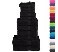 Set ASciugamani SOLUND 12 pz Neri 600 gsm