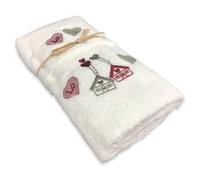 SET asciugamani TIROLO TIROLESE LOVE bianco