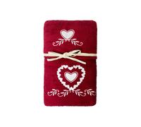 Set Asciugamano Copiola Salvietta Bagno In Spugna 100% Cotone Cornice Cuori