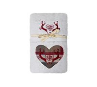 Set Asciugamano Copiola Salvietta Bagno In Spugna 100% Cotone Mod Scozia