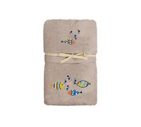 Set Asciugamano Copiola Salvietta Bagno In Spugna 100% Cotone Pesciolini Colorat