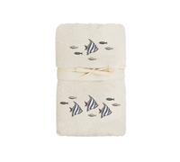 Set Asciugamano Copiola Salvietta Bagno In Spugna 100% Cotone Polinesia