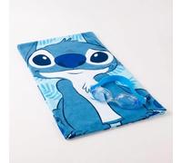 Set asciugamano e occhiali da nuoto Stitch per bambini e ragazze, set piscina per bambini, asciugamano assorbente + occhiali da nuoto versatili, confezione estiva, ideale per spiaggia e piscina