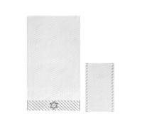 Set Asciugamano E Salvietta Bagno Tinta Unita Con Iniziali Lettere