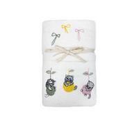 Set Asciugamano E Salvietta Bagno Tinta Unita Con Ricamo Gatto Gomitolo