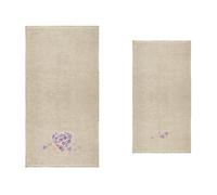 Set Asciugamano E Salvietta Bagno Tinta Unita Disegno Mary Cuori