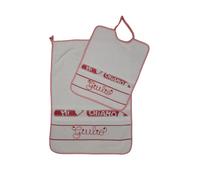 Set asilo 2 pezzi con NOME bavaglino salviettina Made in Italy in 4 COLORI