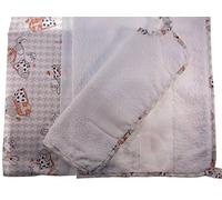 SET ASILO 3 PEZZI (BAVAGLIA-SALVIETTA-SACCHETTO) "MUCCA E ASINO" ARANCIO