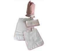 SET ASILO 4 PEZZI SACCA + BAVAGLIA + SALVIETTA + OMAGGIO PORTA BAVAGLIA