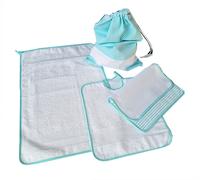 SET ASILO 4 PEZZI SACCA + BAVAGLIA + SALVIETTA + OMAGGIO PORTA BAVAGLIA