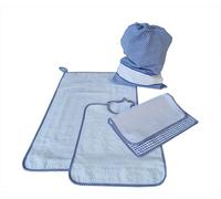 SET ASILO 4 PEZZI SACCA + BAVAGLIA + SALVIETTA + OMAGGIO PORTA BAVAGLIA
