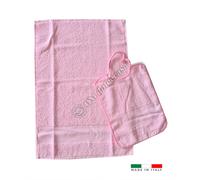Set Asilo Bavaglia Elastico più Salvietta Asilo Scuola Materna Tela Aida