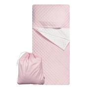 Set Asilo, Sacco nanna e sacchetto per Bimbo e Bimba da 2 a 6 Anni - Tessuto Trapuntato 100% Cotone Rosa Baby Copertina Asilo